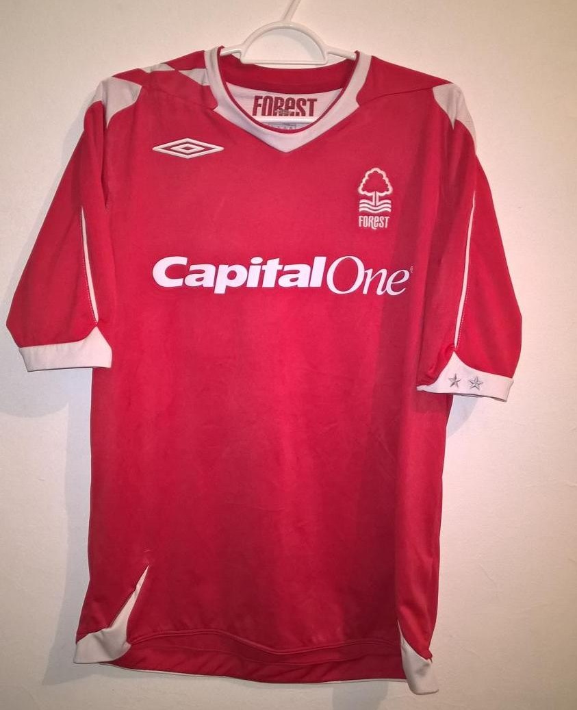 Nottingham Forest Home football shirt 2006 - 2007. Sponsored by Capital One