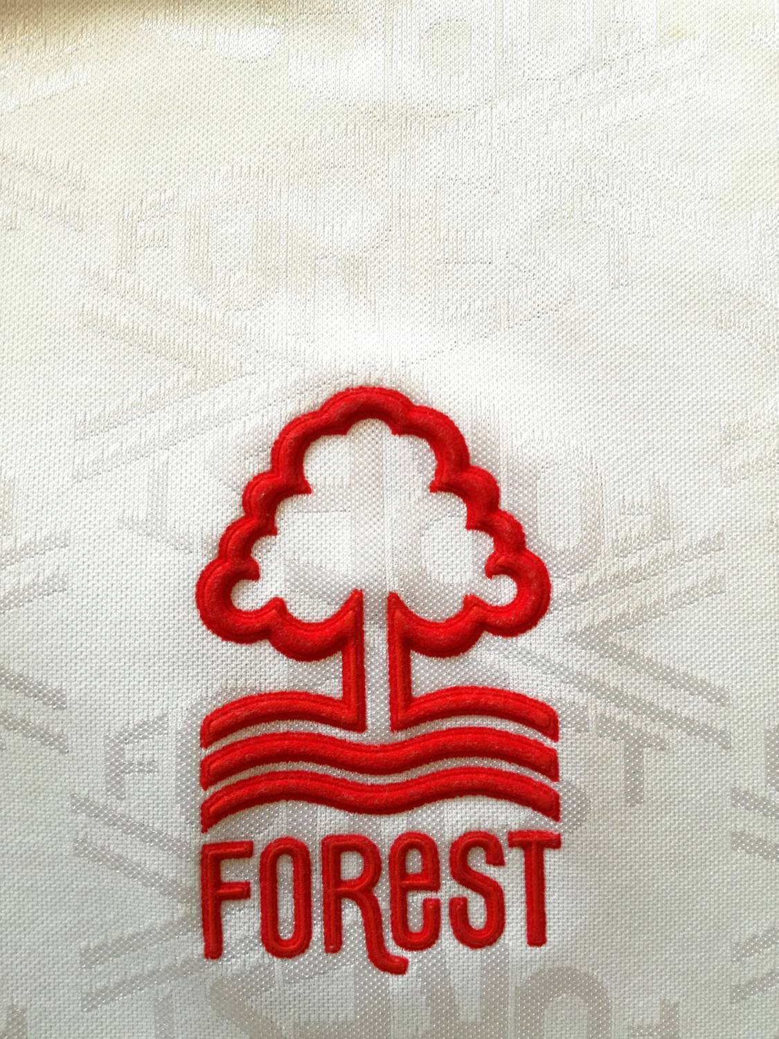 Nottingham Forest Away football shirt 1991 1992. Sponsored by Shipstones