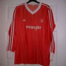 Nottingham Forest Home football shirt 1982 - 1984 sponsored by Wrangler