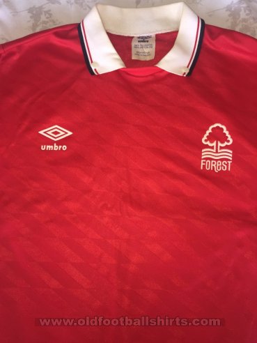 Nottingham Forest Home maglia di calcio 1988 - 1990