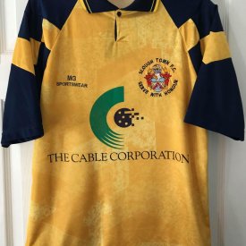 Slough Town Home football shirt 1997 - 1998 sponsored by The Cable Corporation