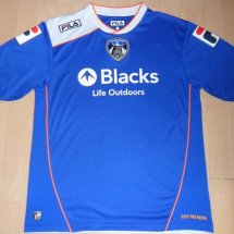 Oldham Athletic Home football shirt 2013 - 2014 sponsored by Blacks Life Outdoors