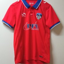 Oldham Athletic Home football shirt 2015 - 2016 sponsored by PFE Express Ltd