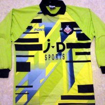 Oldham Athletic Home football shirt 1996 - 1998 sponsored by JD Sports