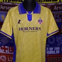 Oldham Athletic Home football shirt 2003 - 2004 sponsored by Horners Motor Group