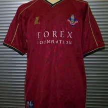 Oldham Athletic Home football shirt 2002 - 2003 sponsored by Torex Foundation