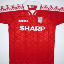 Dynamo Bucharest Home football shirt 1997 - 1998 sponsored by Sharp