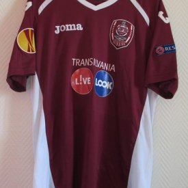 CFR 1907 Cluj Home football shirt 2012 - 2013 sponsored by Transilvania Live Look