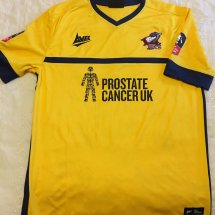 Scunthorpe United Home football shirt 2015 - 2016 sponsored by Prostate Cancer UK