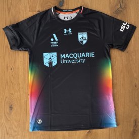 Sydney FC Special football shirt 2025 sponsored by MACQUARIE University