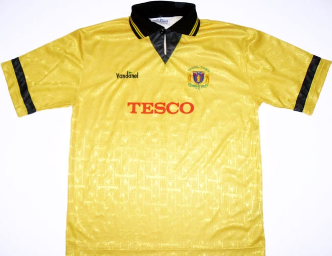 Yeovil Town Away football shirt 1995 - 1996. Sponsored by Tesco