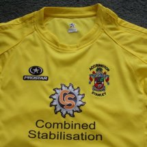 Accrington Stanley Home φανέλα ποδόσφαιρου 2008 - 2009 sponsored by Combined Stabilisation