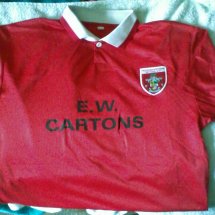 Accrington Stanley Home φανέλα ποδόσφαιρου 1990 - ? sponsored by EW Cartons