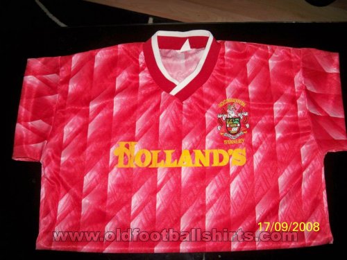 Accrington Stanley Home football shirt 1990 - 1991