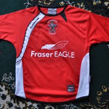 Accrington Stanley Home φανέλα ποδόσφαιρου 2006 - 2007 sponsored by Fraser Eagle