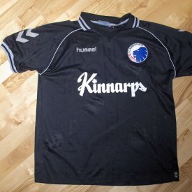 København Away football shirt 1997 - 1998 sponsored by Kinnarps