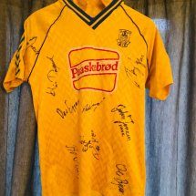 Brondby Home Fußball-Trikots 1988 sponsored by Paaskebrød