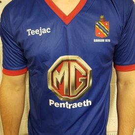 Bangor 1876 F.C. Home football shirt 2019 - 2021 sponsored by MG