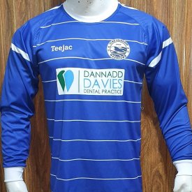 Waunfawr FC Home fotbollströja 2021 - 2022 sponsored by Dannadd Davies Dental