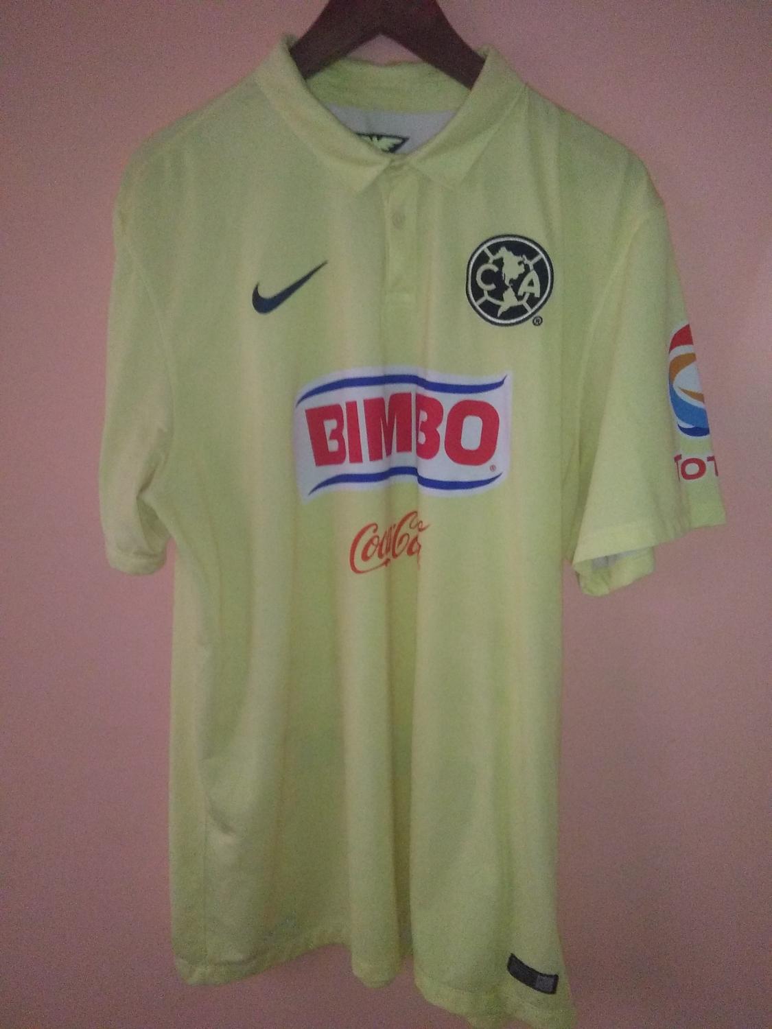 implicar confiar suspender Club America Home Camiseta de Fútbol 2014 - 2015. Sponsored by Bimbo