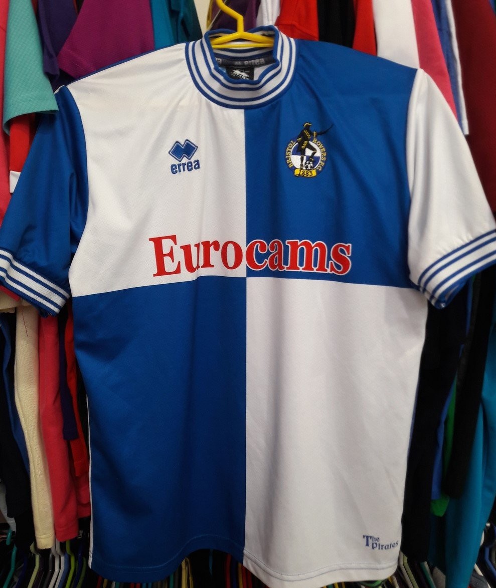 Short De Football Vintage Bristol Rovers Bleu Et Blanc - Taille 28, Vintage 'vainqueur De Match', Pour Adulte