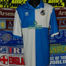 Bristol Rovers Home football shirt 2011 - 2012 sponsored by McCarthy Waste Management