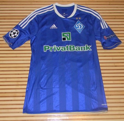 Maillot Dynamo Kyiv 2011/2012 – Porté En Match – Signé Yarmolenko #9 – Adidas Taille L