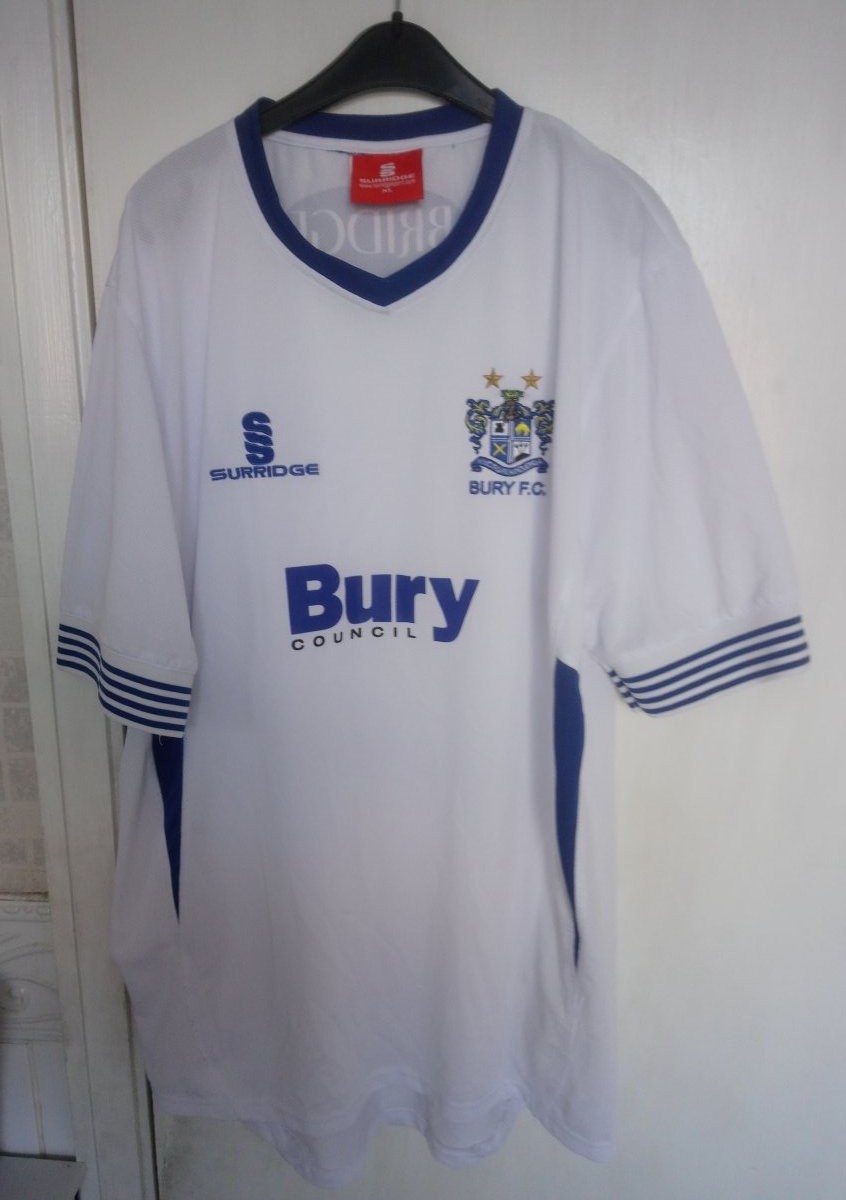 Bury English Football League Soccer Shirt Jersey Uniform /'The Shakers/' Medium