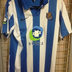 Real Sociedad B Home football shirt 2012 - 2013 sponsored by Kutxa