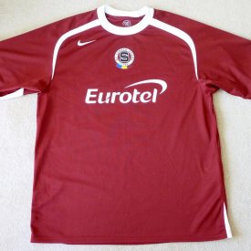 Sparta Praha Home football shirt 2004 - 2007 sponsored by EuroTel