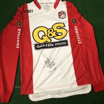 FC Emmen Home football shirt 2016 - 2017 sponsored by Q&S Garten Deco