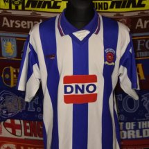 Hartlepool United Home football shirt 2000 - 2002 sponsored by DNO