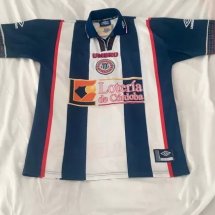 Talleres De Córdoba Home football shirt 1999 sponsored by Lotoría de Córdoba