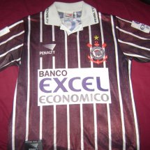 Corinthians Uit  voetbalshirt  1997 - 1998 sponsored by Banco Excel Economico