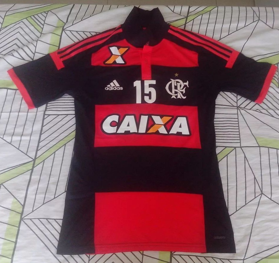 Flamengo Home football shirt 2014 - 2015. Sponsored by Caixa