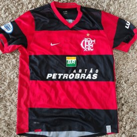 Flamengo Home football shirt 2007 sponsored by Petrobras