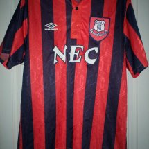 Everton Home football shirt 1992 - 1994 sponsored by NEC