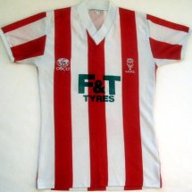 Lincoln City Home футболка 1985 - 1987 sponsored by F&T Tyres