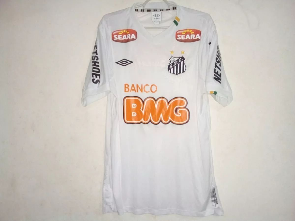 Santos Home football shirt 2011. Sponsored by Banco BMG