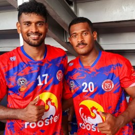 Navua FA Home football shirt 2023 sponsored by Rooster