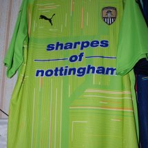 Notts County Home football shirt 2021 - 2022 sponsored by Sharpes of Nottingham