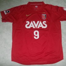 Urawa Red Diamonds Home football shirt 2007 - 2008 sponsored by Savas
