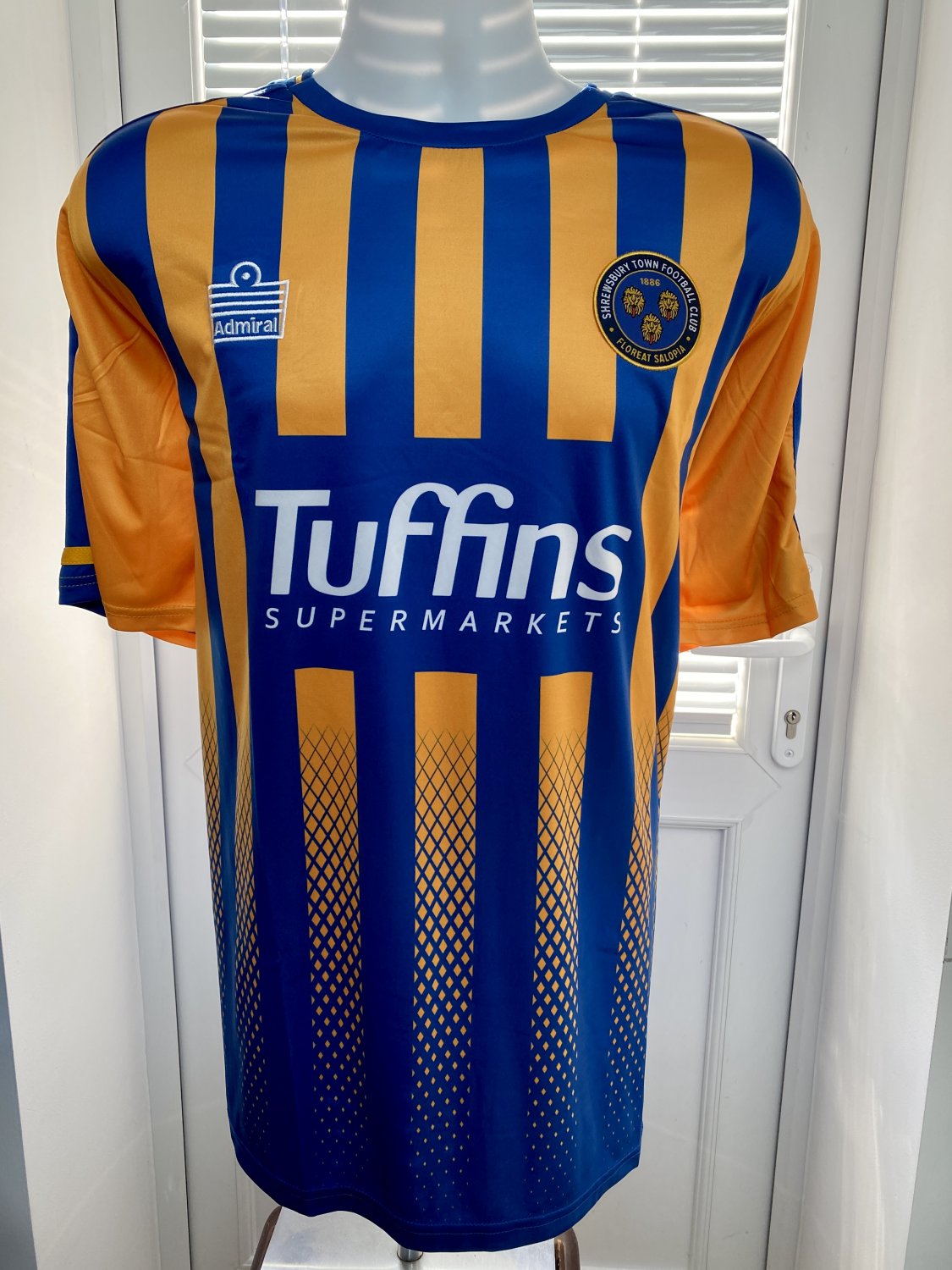Shrewsbury Town Home football shirt 2020 - 2021. Sponsored by Tuffins ...