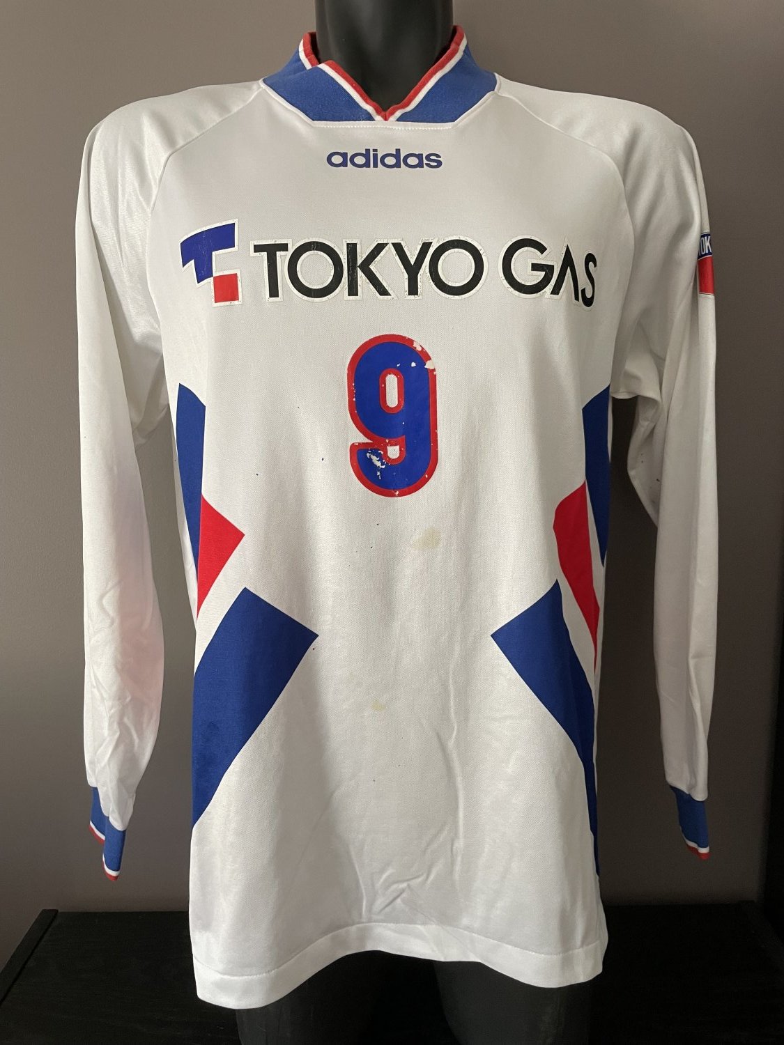 Tokyo Away football shirt 1996. Sponsored by Tokyo Gas Lifeval