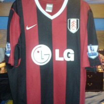 Fulham Home φανέλα ποδόσφαιρου 2007 - 2008 sponsored by LG