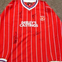 Walsall Retro Replicas voetbalshirt  1983 - 1984 sponsored by Deely’s Castings