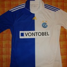 Grasshoppers Home football shirt 2010 - 2011 sponsored by Vontobel