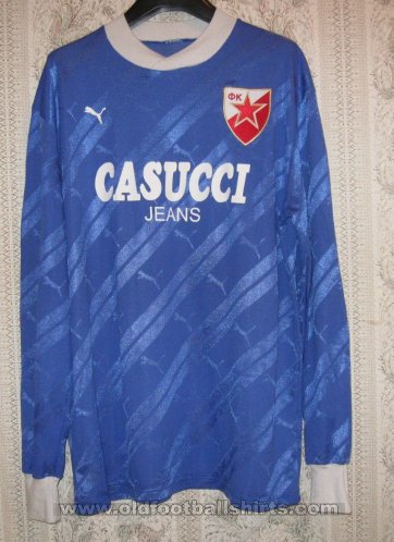 Red Star Belgrade Выездная футболка 1987 - 1988