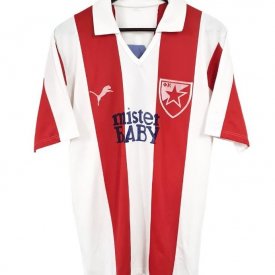 Red Star Belgrade Home Fußball-Trikots 1989 - 1990 sponsored by Mister Baby