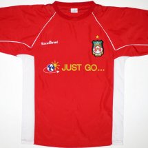 Wrexham Home football shirt 2004 - 2005 sponsored by Just Go